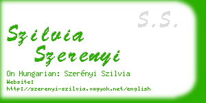 szilvia szerenyi business card
