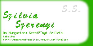 szilvia szerenyi business card